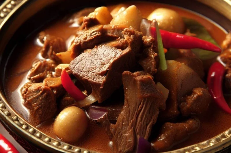 pressure cook beef massaman