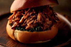 pulled pork in a bun