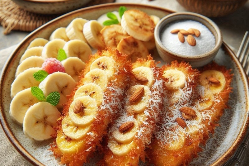 Coconut Crusted Banana Slices